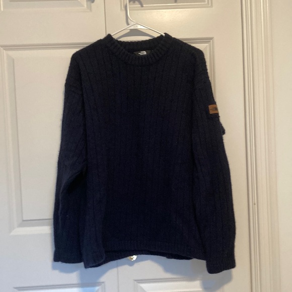 Men’s The North Face Navy Blue Wool Sweater Size Large - Picture 1 of 5